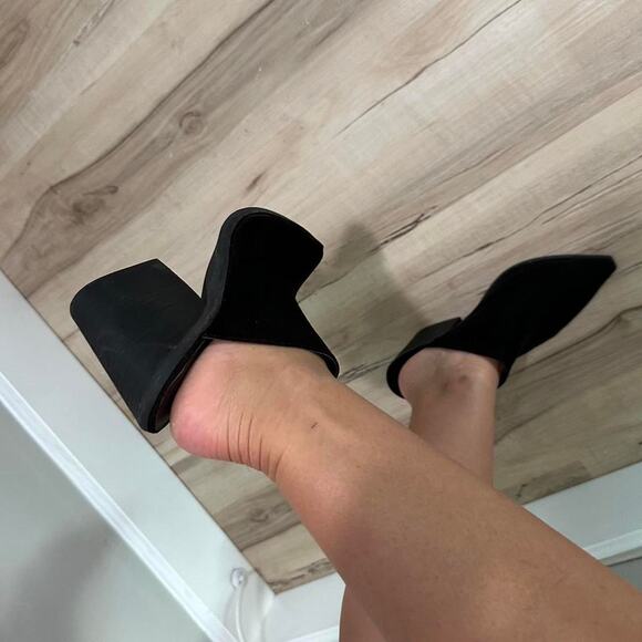 BP Black Suede Mules - Picture 7 of 7